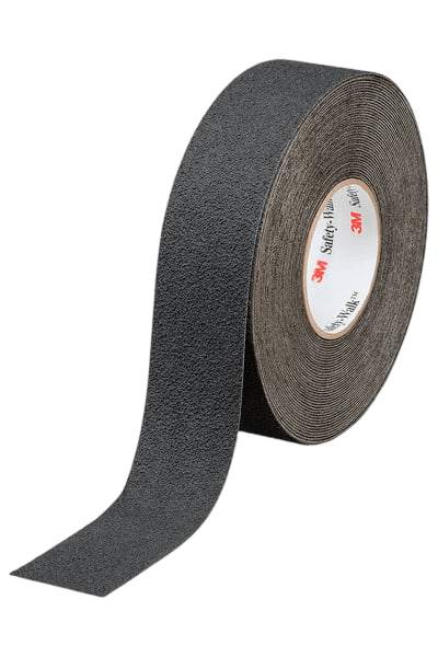Cinta antiderrapante negra 3M adhesiva 2 x 60 pies - Señalización y control de áreas industrial, producto sobre fondo claro